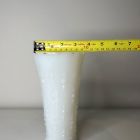 Antique Vintage Milk Glass Vase - Dots - Picture 5 of 7